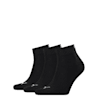 PUMA Unisex 3 pack Quarter Socks, black, small-SEA