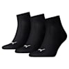 PUMA Unisex Quarter Plain Socks 3 Pack, black, small