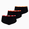 PUMA Mini Short Women's Underwear 3 Pack, Black / Red, small