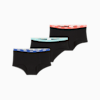 PUMA Mini Short Women's Underwear 3 Pack, black combo, small