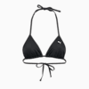 PUMA Swim Women's Triangle Bikini Top, black, small