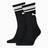PUMA Heritage Stripe Crew Socks (2 Pairs) Unisex, black, small-NZL