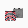 Printed Stripe Basic Boxer Boys (2-Pack), ribbon red, small