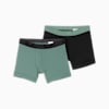 PUMA Sport Mikrofaser-Herren-Boxershorts 2er-Pack, green / black, small
