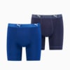 PUMA Sport lange Baumwoll-Herren-Boxershorts 2er-Pack, blue combo, small