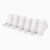 PUMA Unisex Sneaker Socks 6 pack, white, small