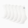 Six paires de chaussettes blanches PUMA pour adultes, avec logo noir.