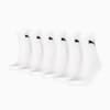PUMA uniseks korte gestreepte sokken, set van 6, white, small