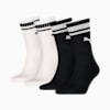 PUMA Unisex Heritage Crew Socks 4 pack, black / white, small