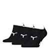 PUMA Unisex No Show Footie 3 pack, black, small-PHL