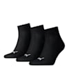 PUMA Unisex Quarter Socks 3 Pack, black, small-THA