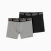 PUMA Boxershorts 2er-Pack Herren, GREY MELANGE / BLACK, small