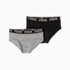 Briefs Men (2-Pack), middle grey melange / black, small