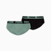 PUMA Slips 2er-Pack Herren, olive green / black, small