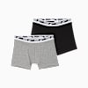Boxer Briefs Men (2-Pack), middle grey melange / black, small
