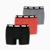 Grey, red and black PUMA men's trunks with a branded waistband.
