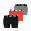 Boxershorts 3er-Pack Herren, orange / grey, small