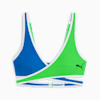 PUMA Women's Short Swim Top, blue / green, small