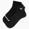 Chaussettes noires PUMA avec logo blanc et nom de la marque, pour adultes.