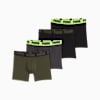 Boxer Briefs Men (4-Pack), Green / Yellow / Black, small