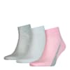 PUMA Unisex Quarter Socks 3 Pack, basic pink, small-IDN