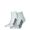 PUMA Unisex Quarter Socks 2 Pack, white / grey / black, small-PHL