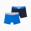 Blauwe en marineblauwe PUMA heren boxershorts met merk tailleband.