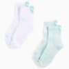 PUMA Women's Heart Short Crew Socks 2 pack, mint combo, small