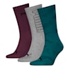 PUMA Unisex Crew Socks 3 pack, green combo, small