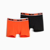 PUMA Kids' Boxer Briefs 2 pack, Red / Black, small