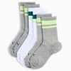 Heritage Stripe Crew Socken Kinder (6er-Pack), White / Grey, small