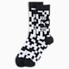 Glow Collection Race-Flag Sports Crew Socks Unisex (1-pack), Black/glow In The Dark, small