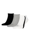 PUMA Unisex Sneaker Socks 3 Pack, White / Grey / Black, small-IDN