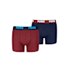 Everyday Basic boxers voor jongeren (set van 2), red / navy, small