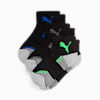 Calcetines deportivos tres cuartos [3 pares] para niños grandes, BLACK / GREEN, small