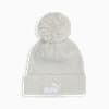 Ribbed Pom Pom Beanie, LT PASTEL GREY, small