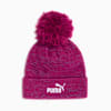 Ribbed Pom Pom Beanie, BRIGHT PURPLE, small
