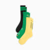 Calcetines largos de rizo medio para hombre (3 pares), BLACK / GREEN, small