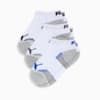 Calcetines de media caña de media felpa para niños grandes (3 pares), WHITE / BLUE, small