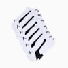 Calcetines cortos de media felpa para mujer (6 pares), WHITE / BLACK, small