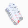 Big Kids' Half-Terry Quarter-Length Crew Socks (6 Pairs), WHITE / RED, small