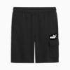 PUMA Basics Big Kids' Fleece Cargo Shorts, PUMA BLACK, small