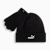 Knit Kids' Beanie & Gloves Set, BLACK, small