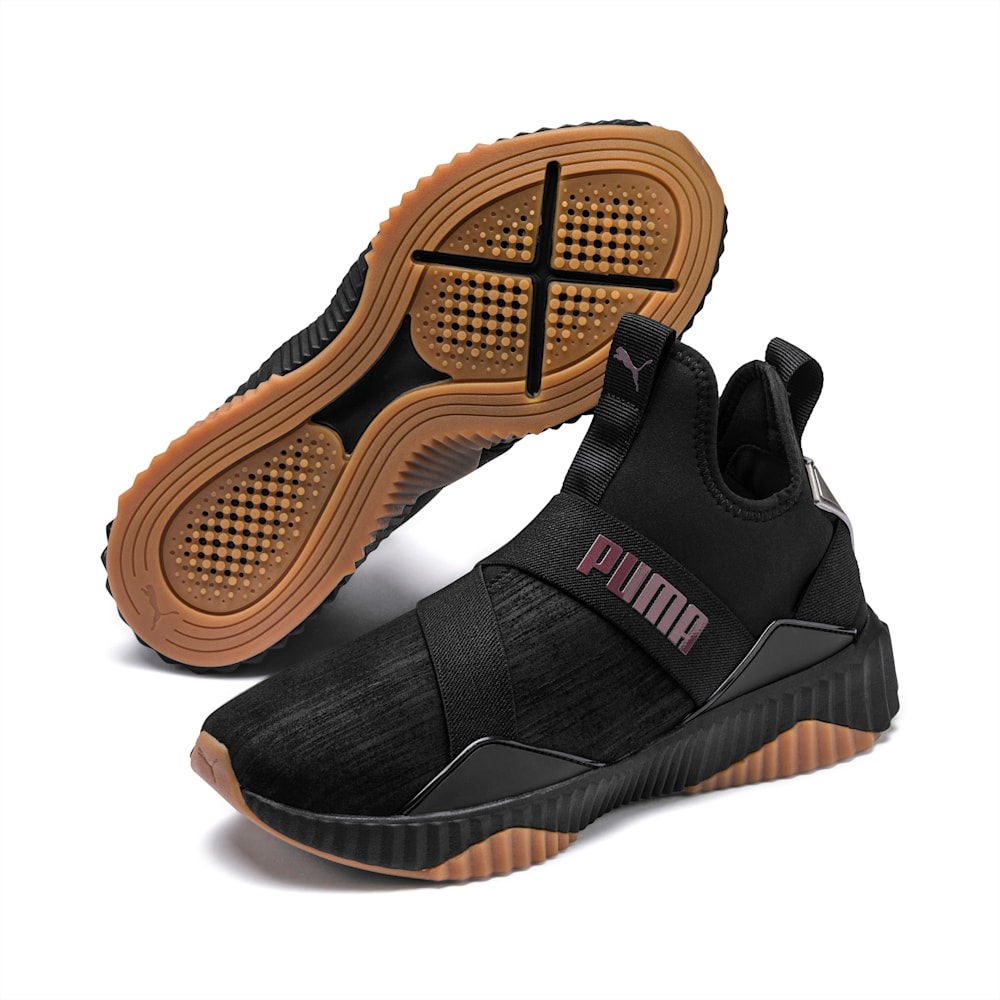 Puma slip on defy mid luxe discount