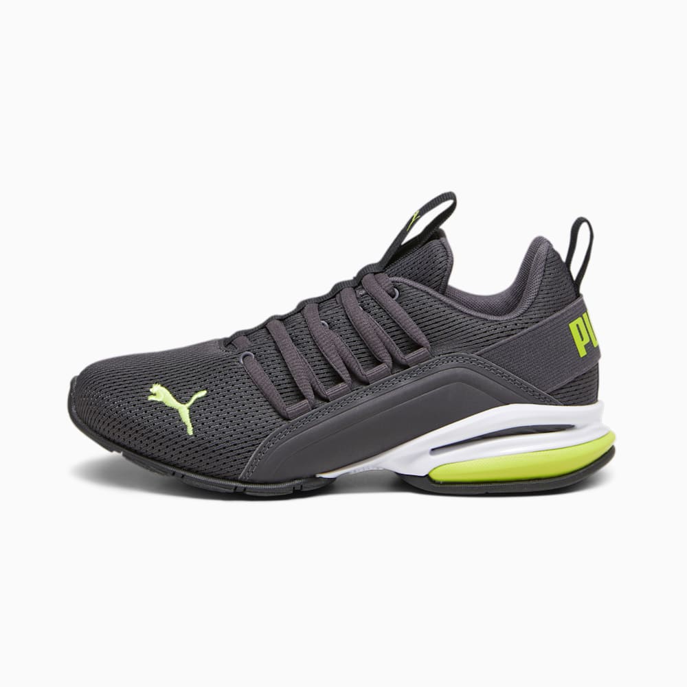 Axelion Mesh Shoes Youth 8 16 years Dark Coal Lime Smash PUMA Black PUMA Kids PUMA