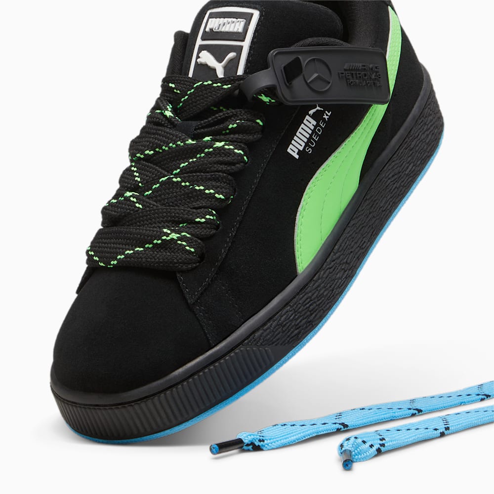 Mercedes AMG Petronas F1 Suede XL Neon Sneakers Unisex PUMA Black Fizzy Green PUMA PUMA x Formula 1 PUMA
