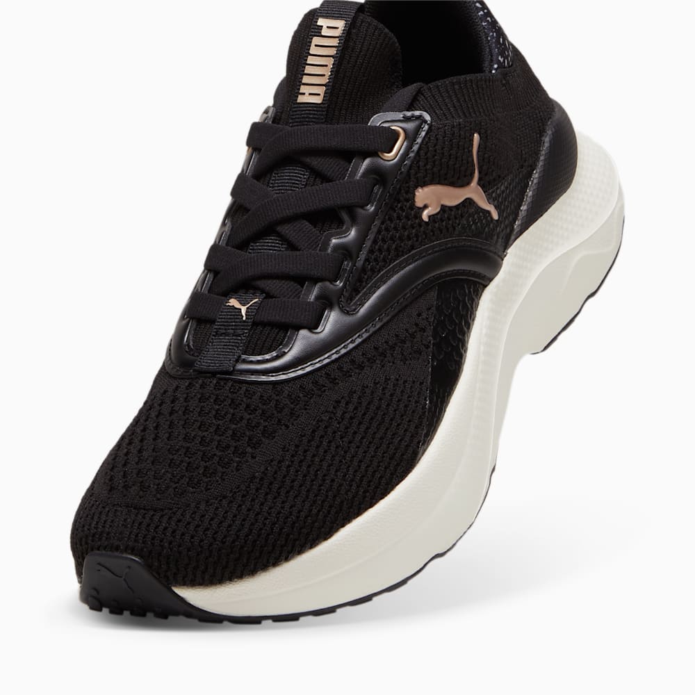 SOFTRIDE Mayve Leopard Women s Running Shoes PUMA Black Warm White PUMA Gold PUMA Shoes PUMA