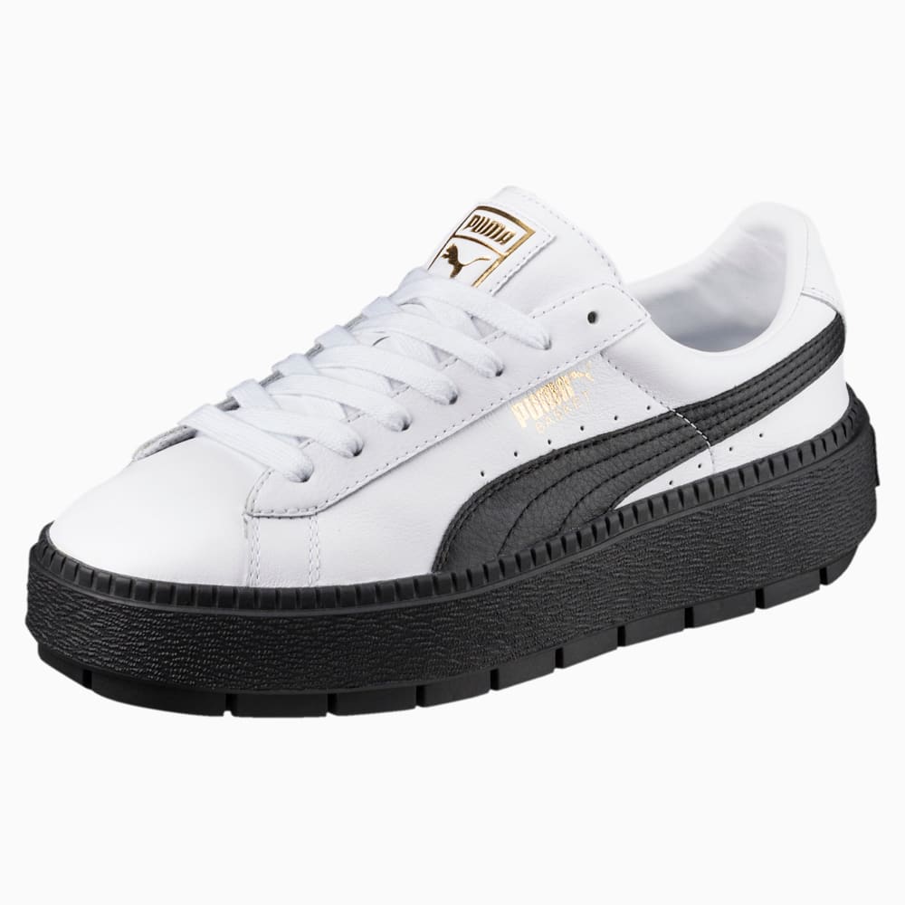 Platform Women s Trace Leather Trainers PUMA Shoes PUMA