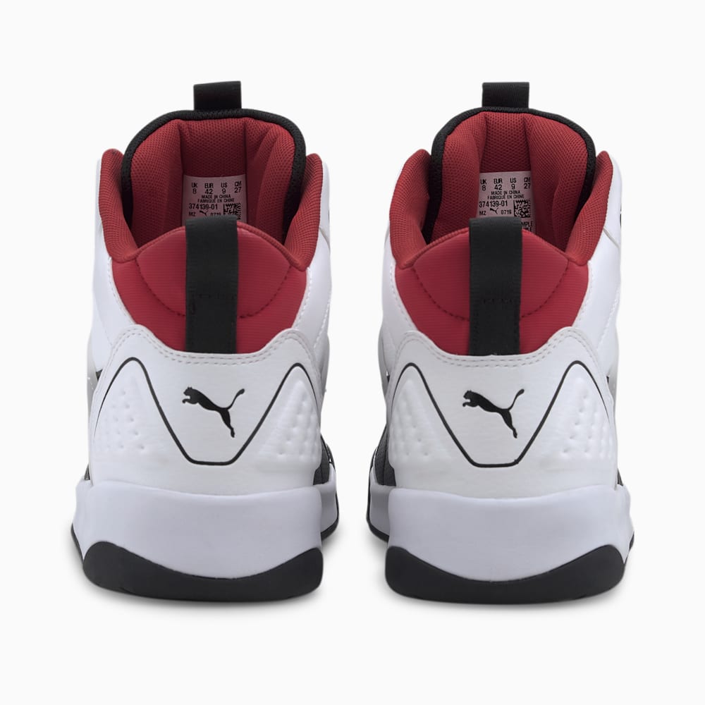 PUMA Backcourt Mid Unisex Sneakers Puma White Puma Black High Risk Red Puma Silver PUMA Shop All Puma PUMA