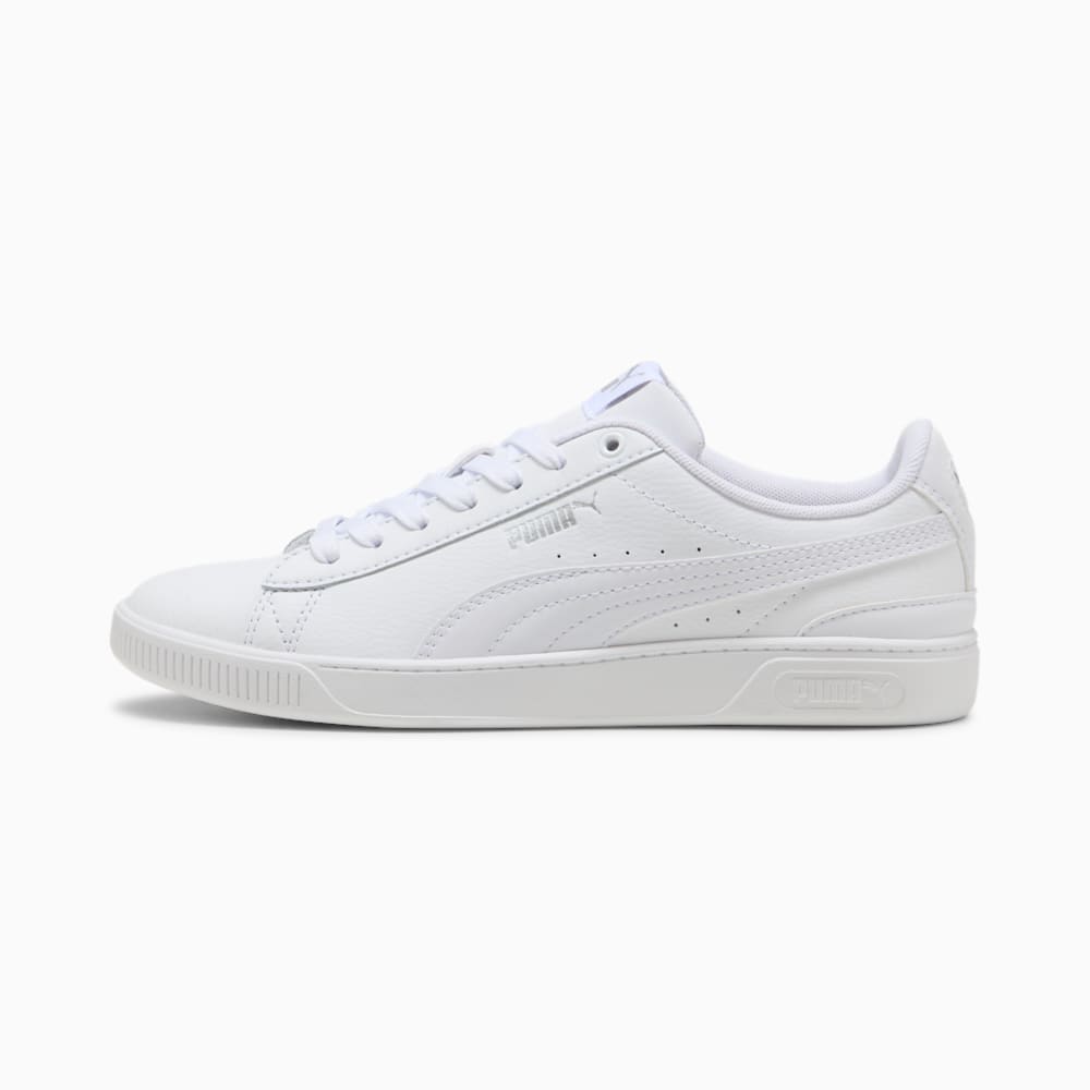 Puma white leather trainers clearance